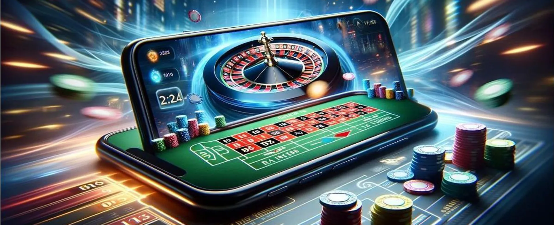 OKBET Online Casino featuring a vibrant gaming atmosphere with golden accents
